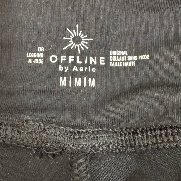 SOLD!! Offline by Aerie high waist black OG leggings Size Medium - Picture 3 of 3